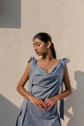 Grey Cowl Dress