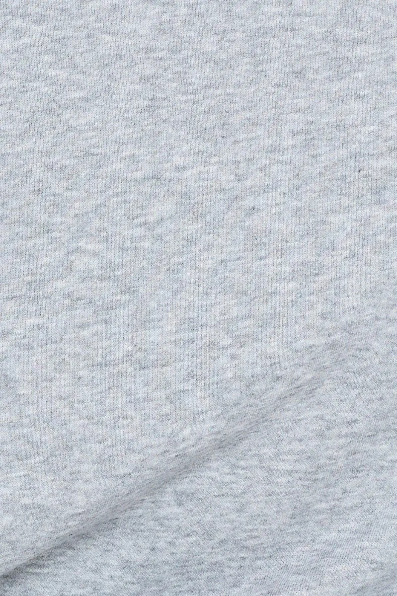 Grey Jersey Crop Scoop Neck Long Sleeve