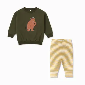 Gruffalo Sweatshirt & Striped Ribbed Leggings Outfit