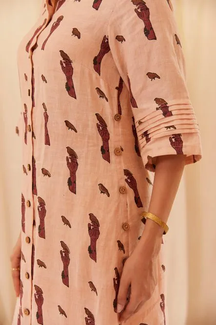 Hopeful birdie long detachable dress in hemp