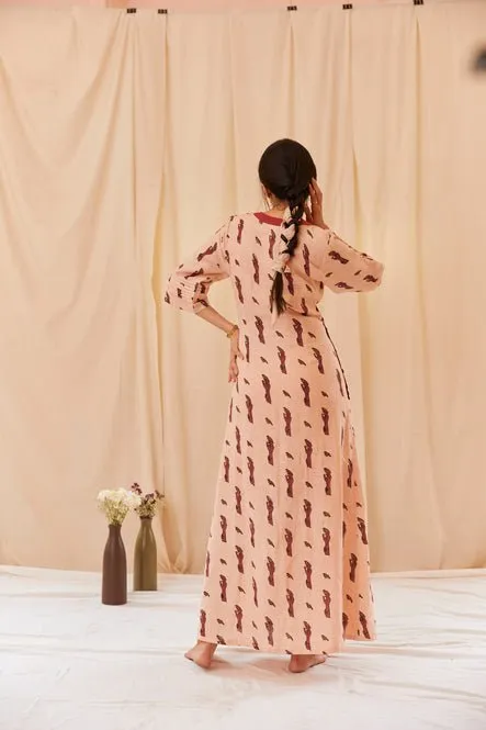 Hopeful birdie long detachable dress in hemp