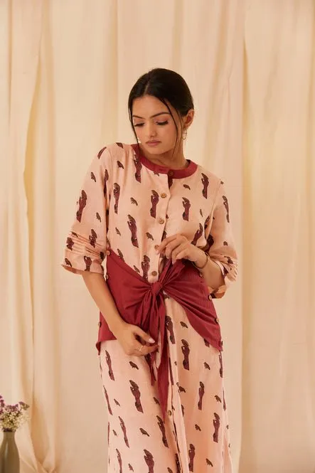 Hopeful birdie long detachable dress in hemp