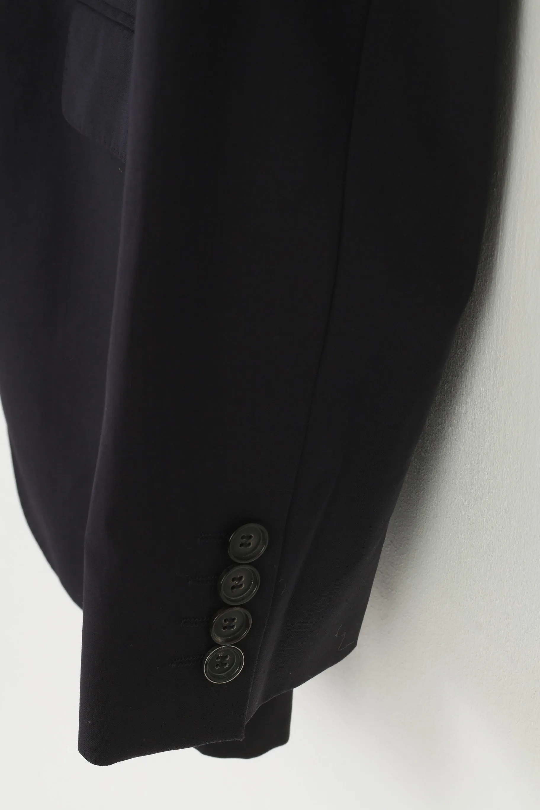 Hugo Boss Men 40 98  Blazer Navy Wool Vintage James Sharp Single Breasted Jacket