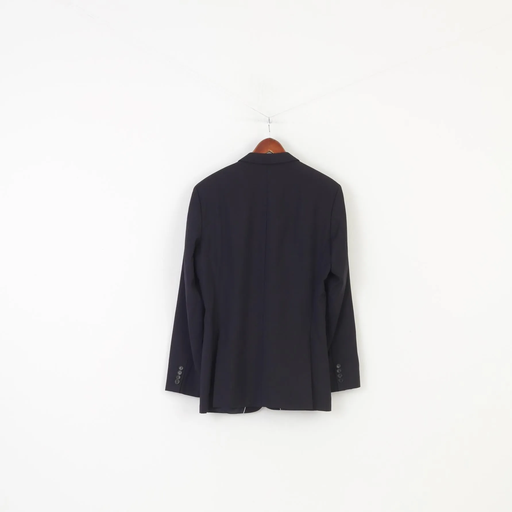Hugo Boss Men 40 98  Blazer Navy Wool Vintage James Sharp Single Breasted Jacket