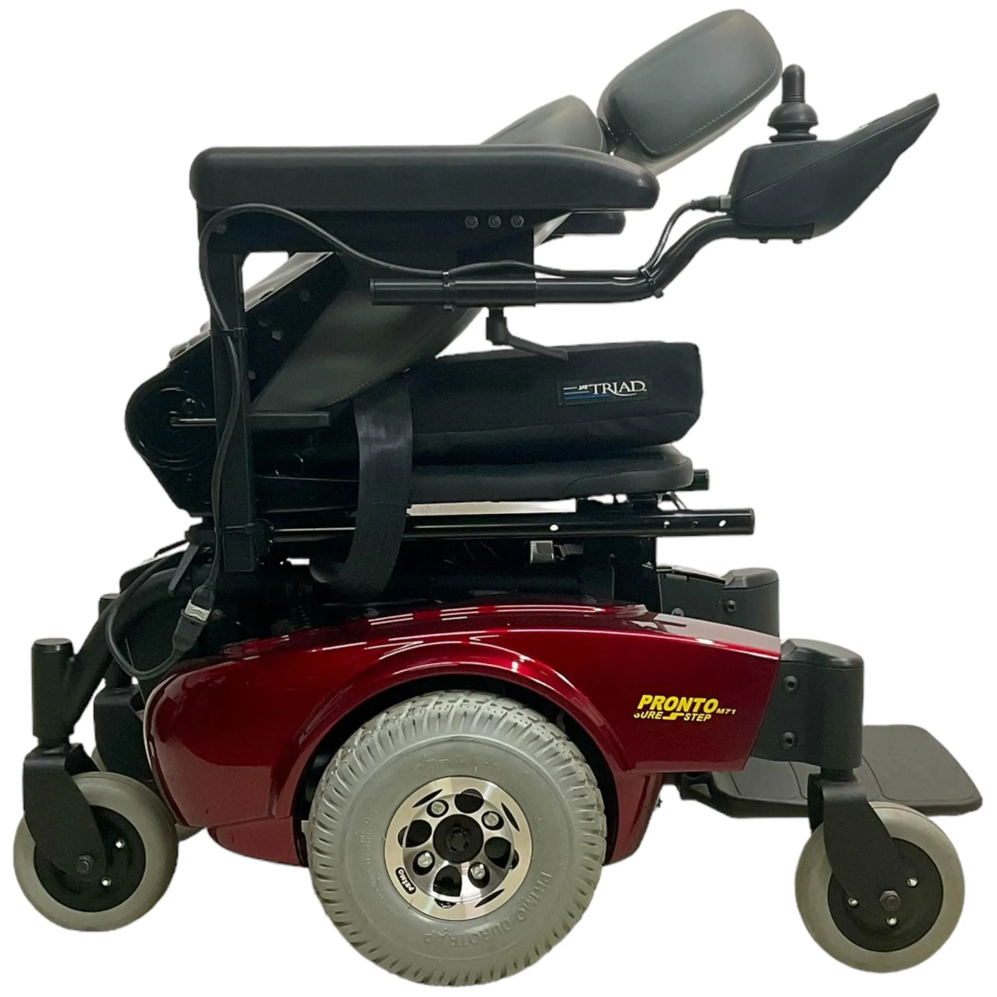 Invacare Pronto M71 Power Chair with SureStep | 16 x 16 inch Seat | Foldable Seat