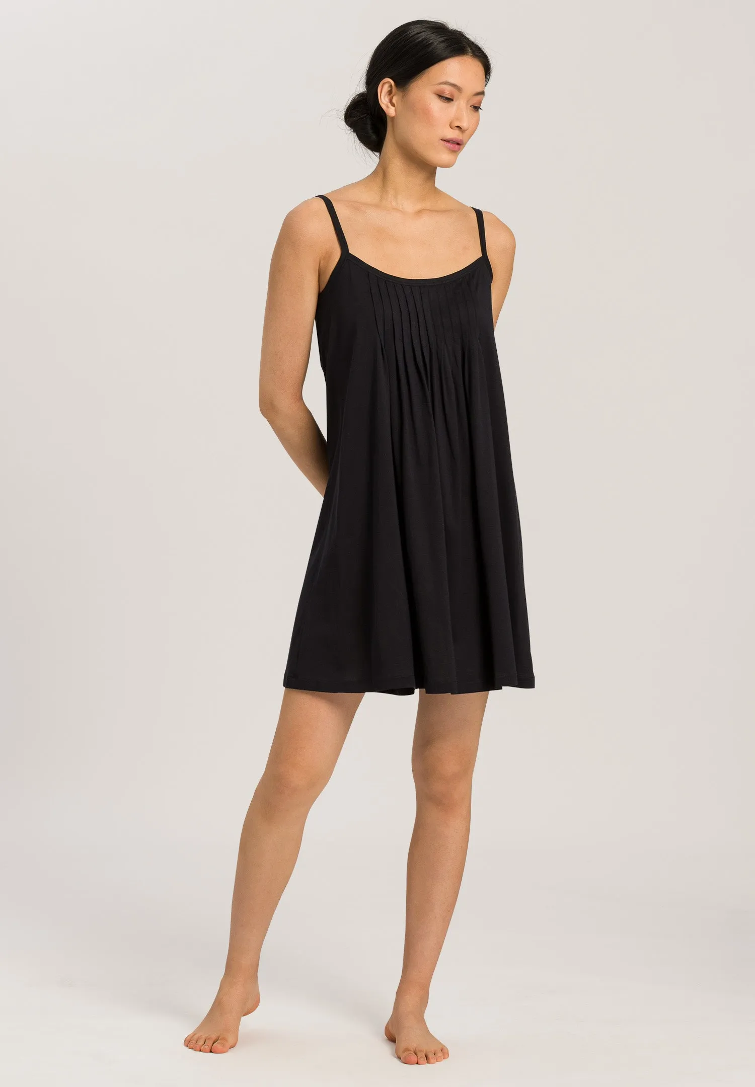 Juliet Pleated Cotton Babydoll | Black 77747-019