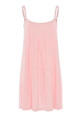 Juliet Pleated Cotton Babydoll | Coral Pink 77747-2349