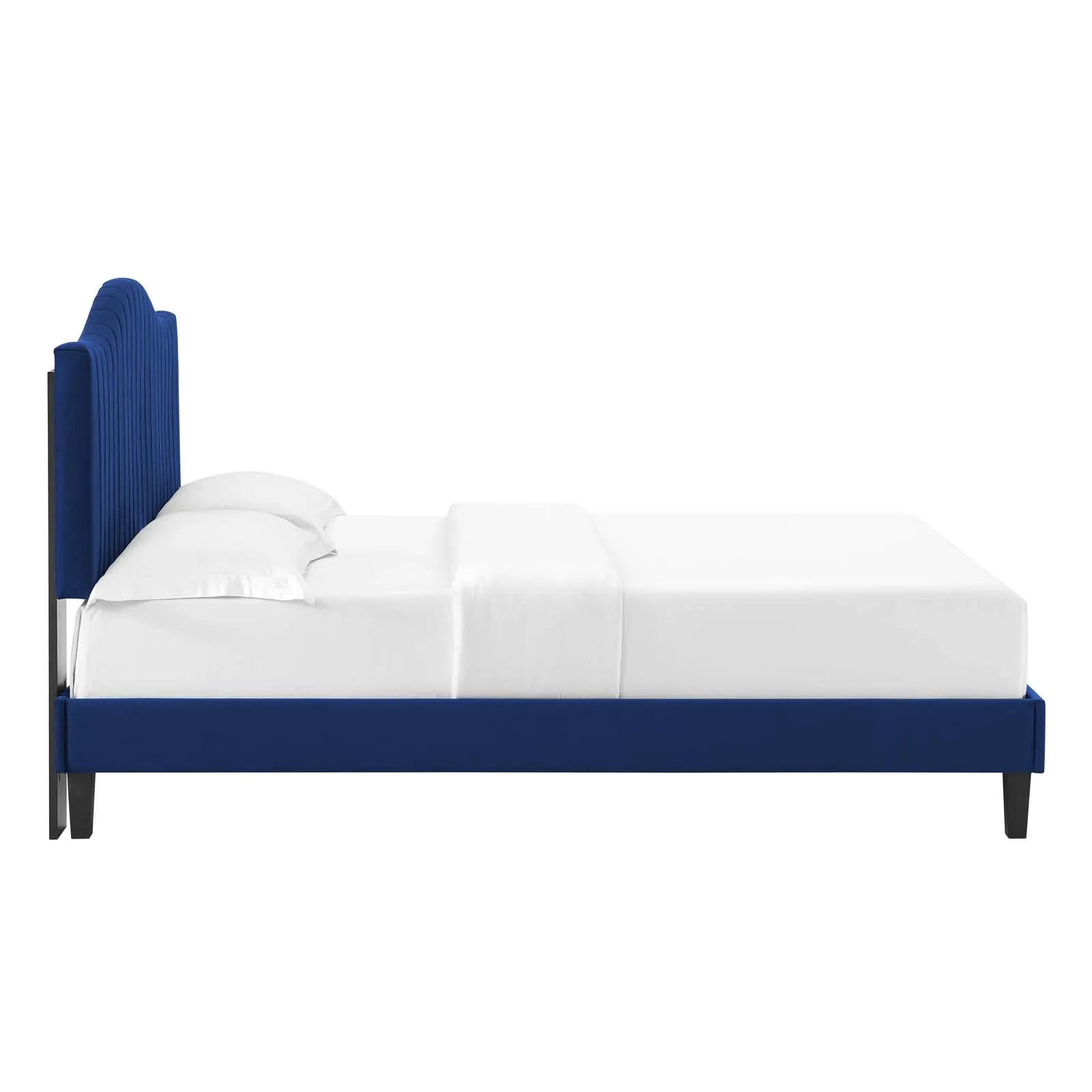 Juniper Channel Tufted Performance Velvet  Platform Bed