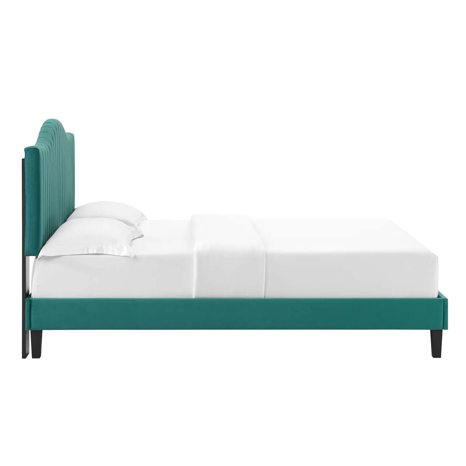 Juniper Channel Tufted Performance Velvet  Platform Bed
