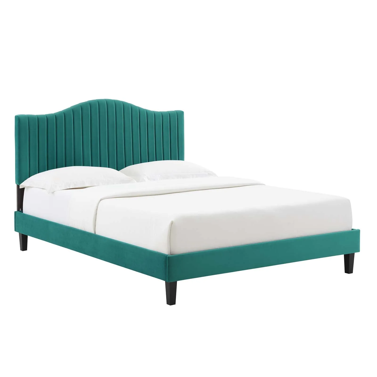 Juniper Channel Tufted Performance Velvet  Platform Bed