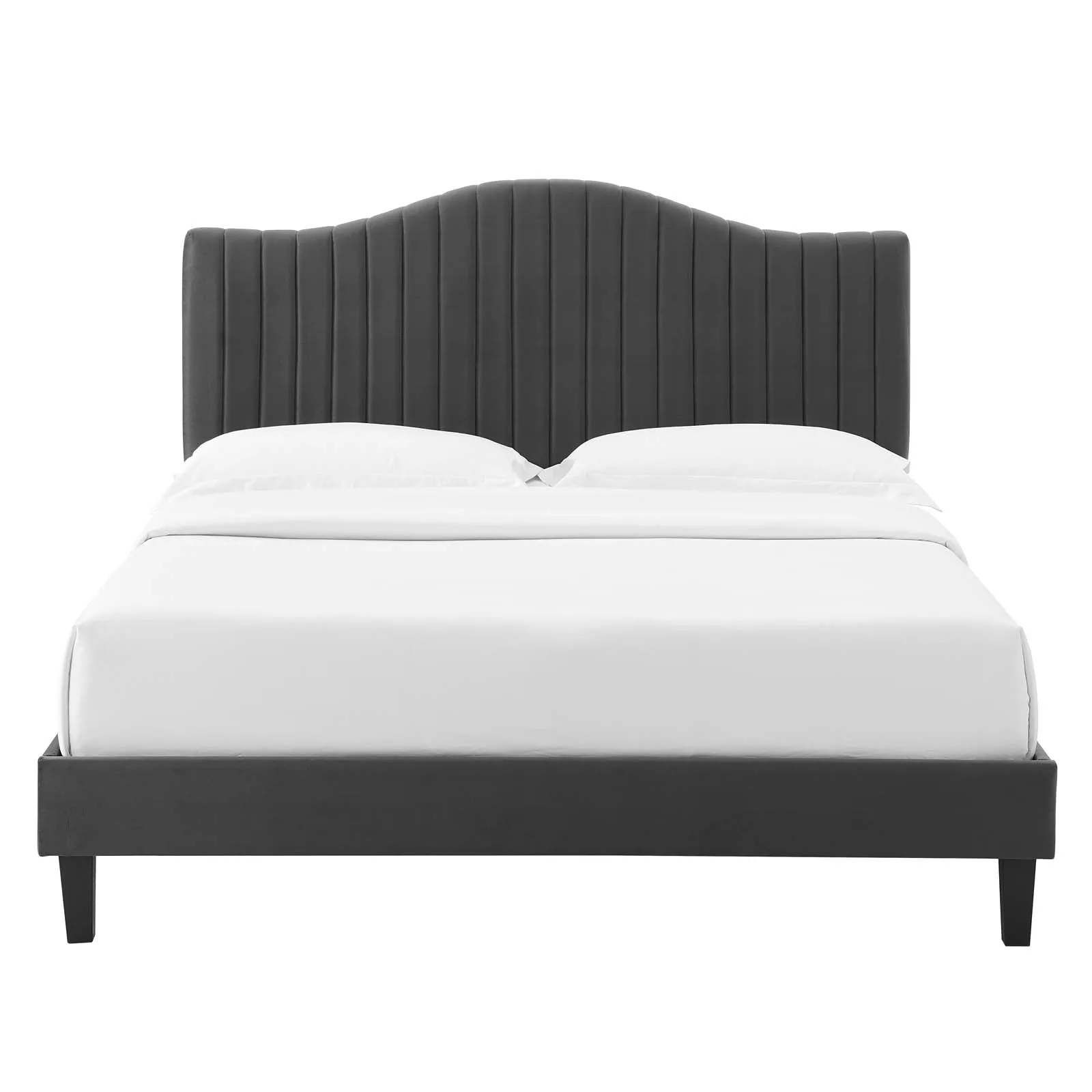 Juniper Channel Tufted Performance Velvet  Platform Bed