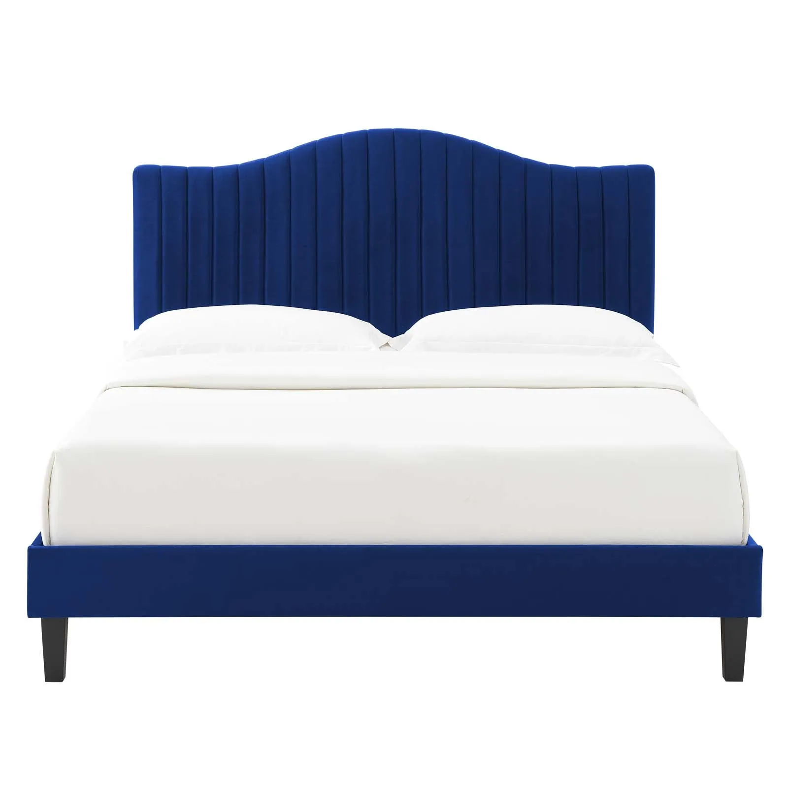 Juniper Channel Tufted Performance Velvet  Platform Bed