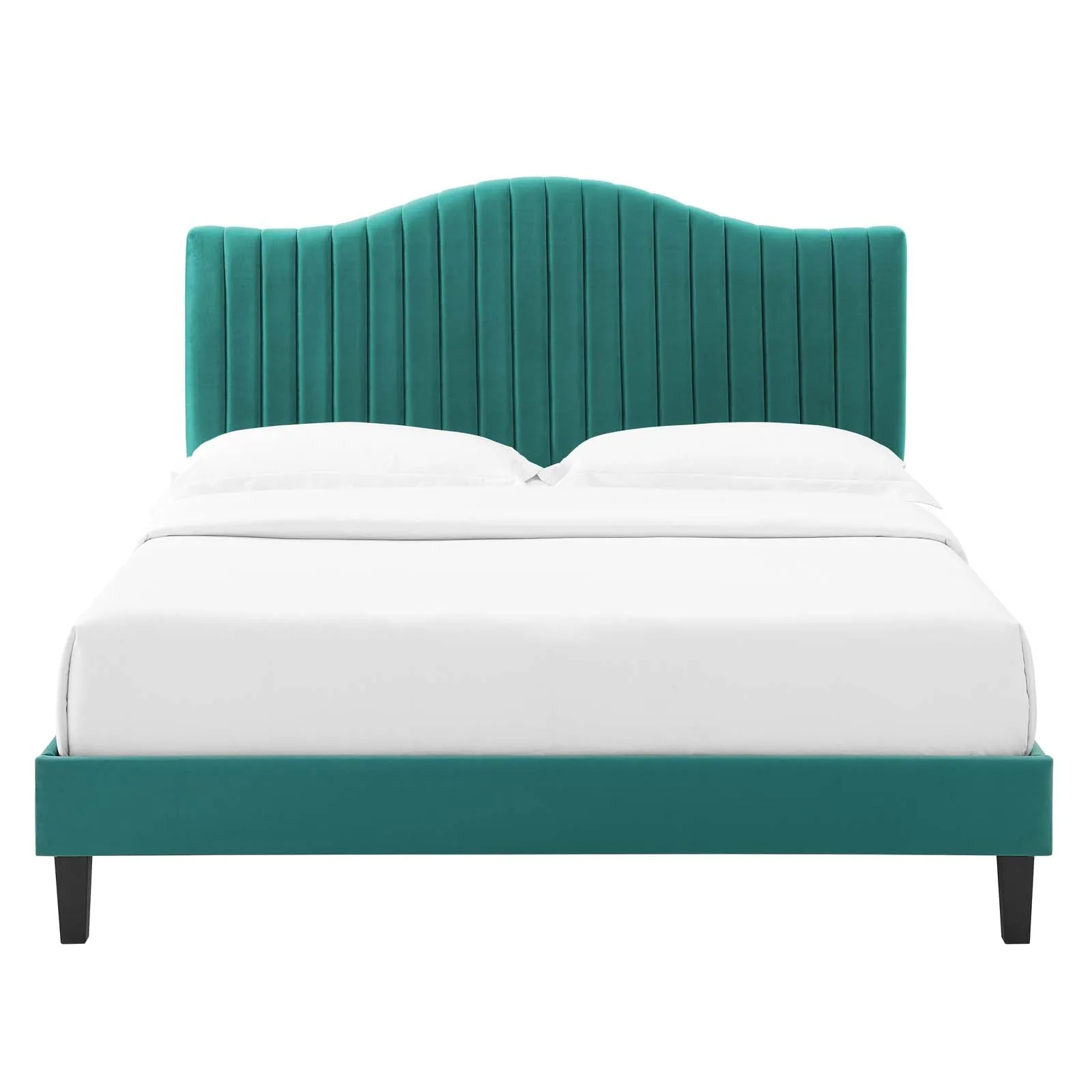 Juniper Channel Tufted Performance Velvet  Platform Bed