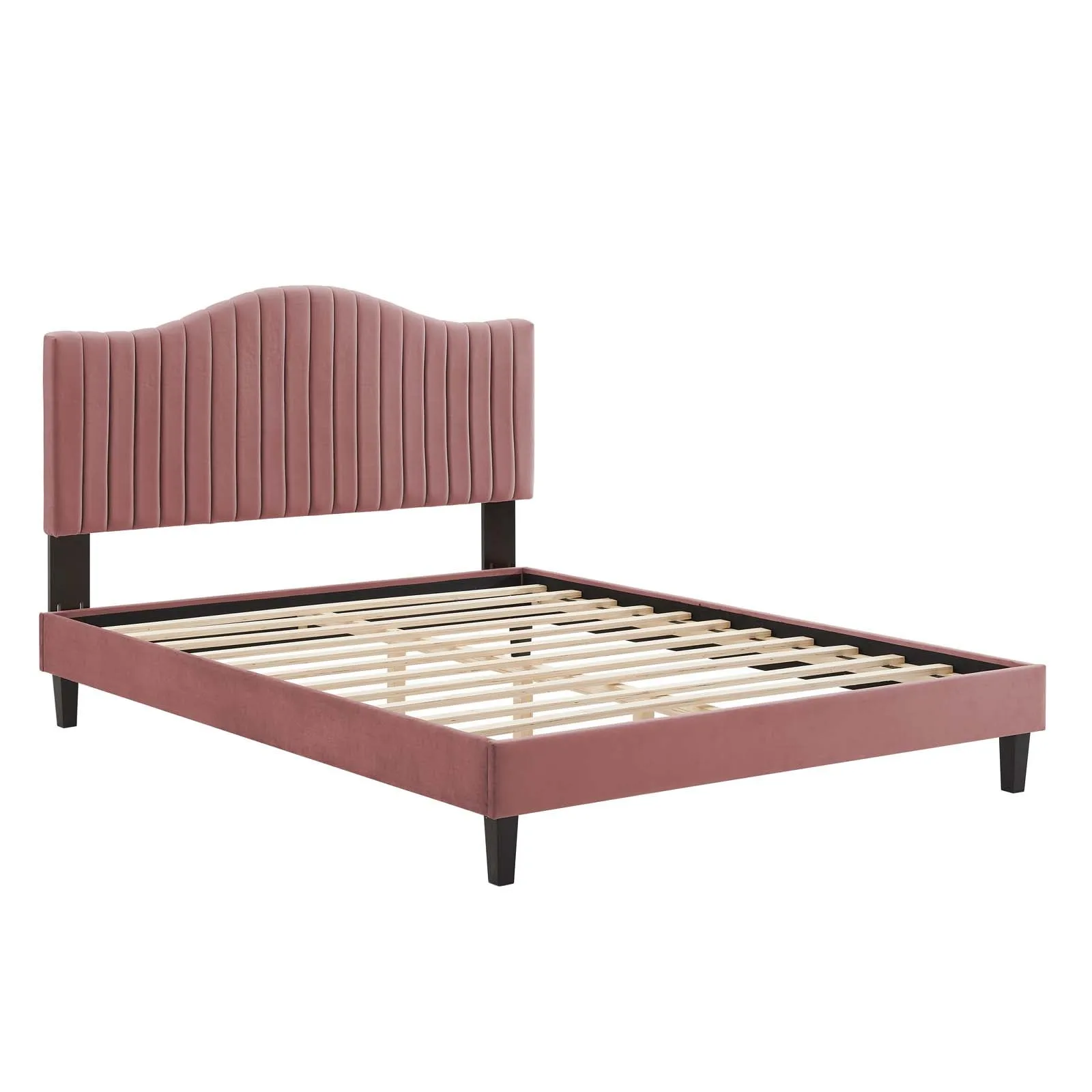 Juniper Channel Tufted Performance Velvet  Platform Bed