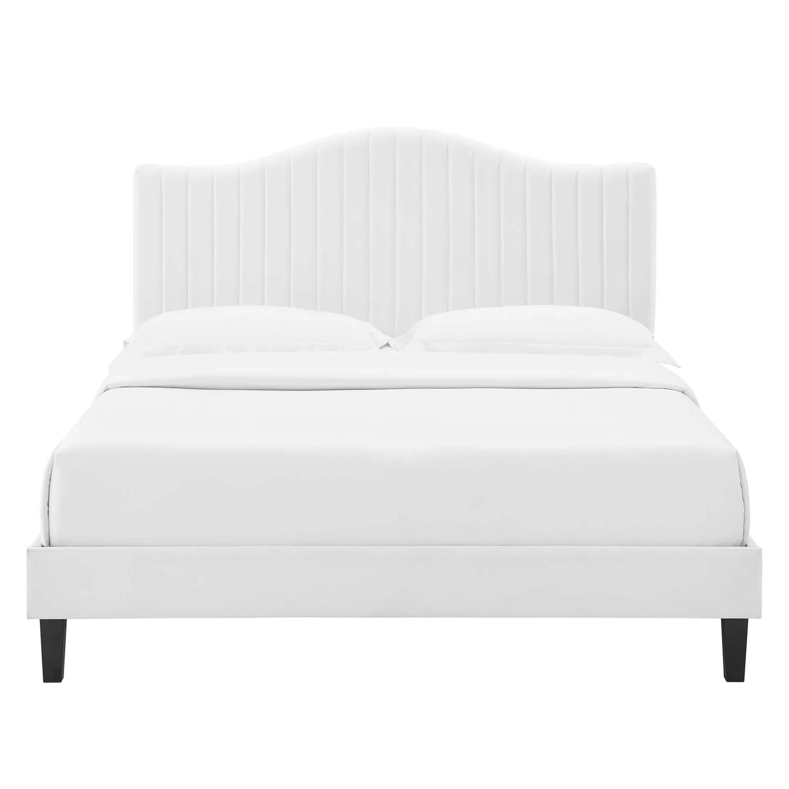 Juniper Channel Tufted Performance Velvet  Platform Bed