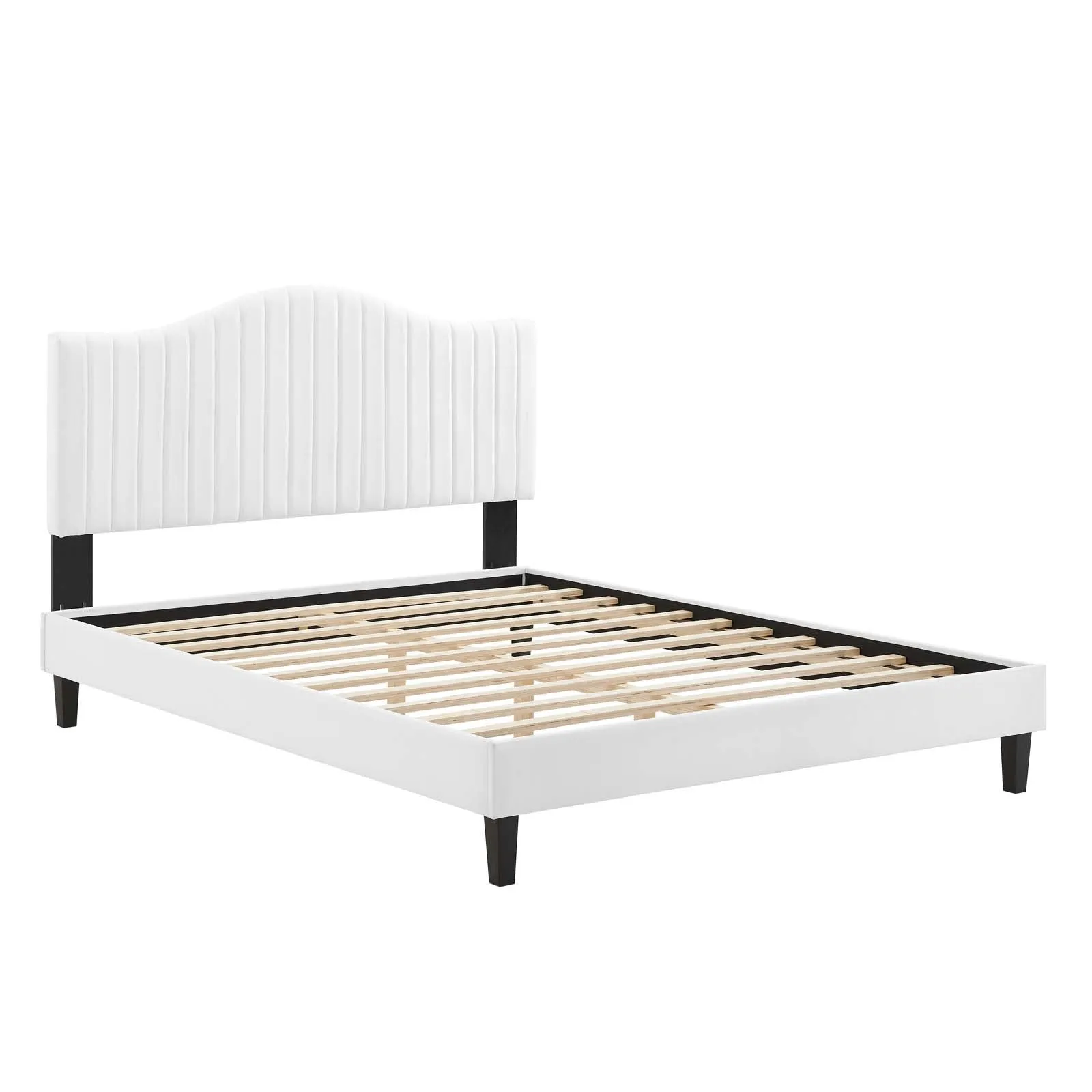 Juniper Channel Tufted Performance Velvet  Platform Bed