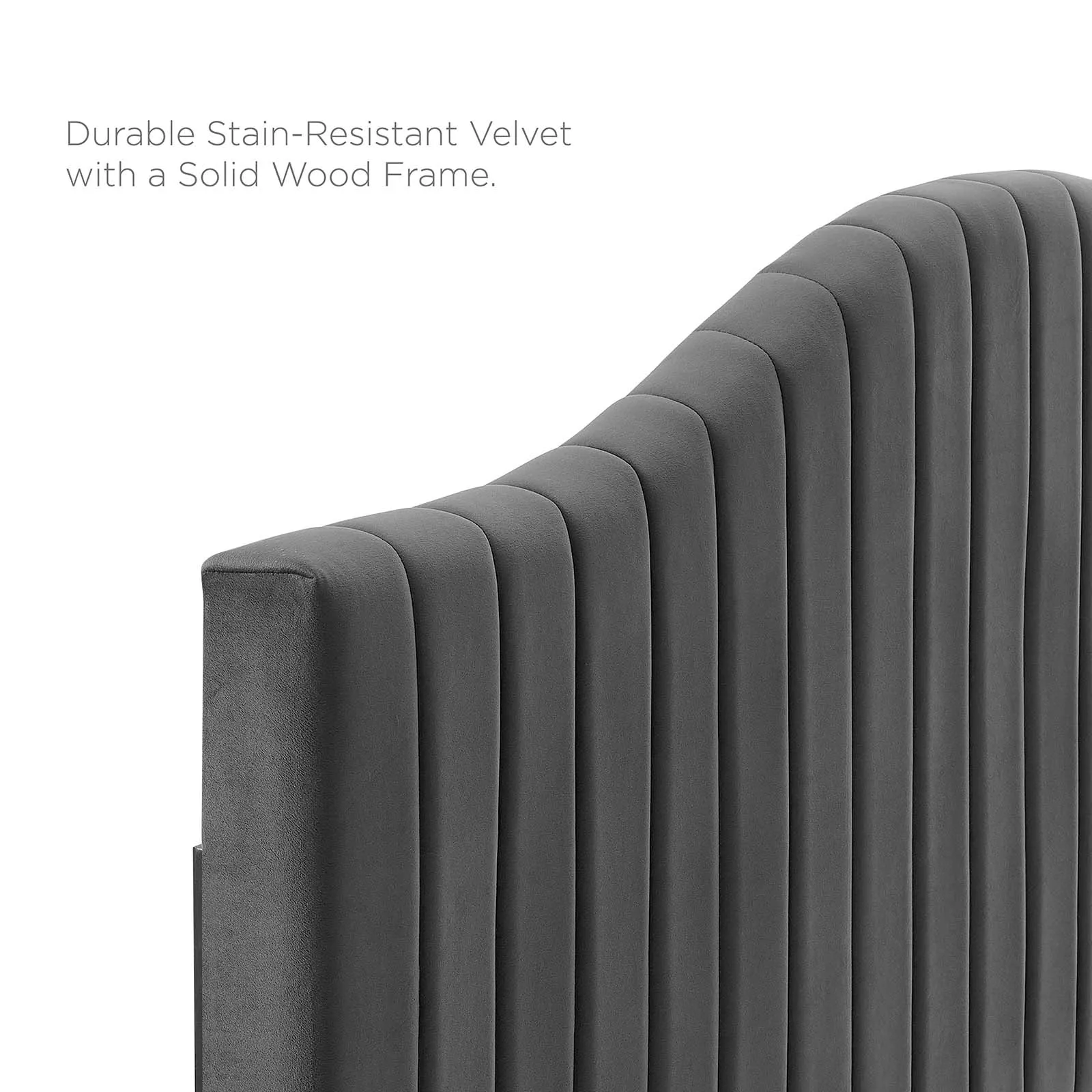 Juniper Channel Tufted Performance Velvet  Platform Bed