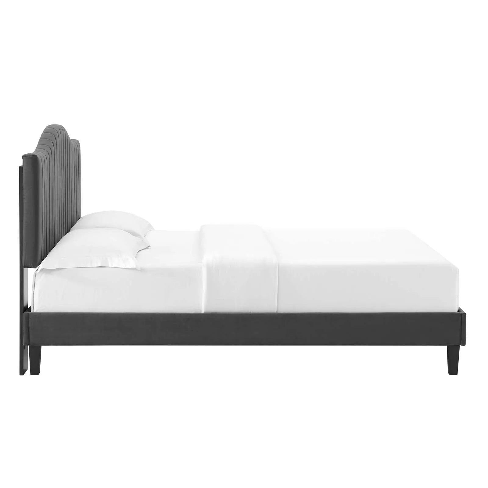 Juniper Channel Tufted Performance Velvet  Platform Bed
