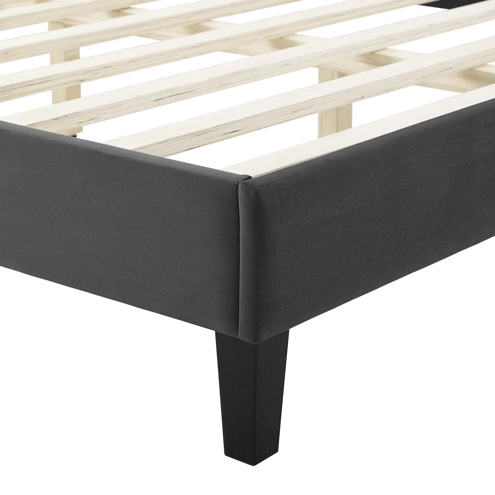 Juniper Channel Tufted Performance Velvet  Platform Bed
