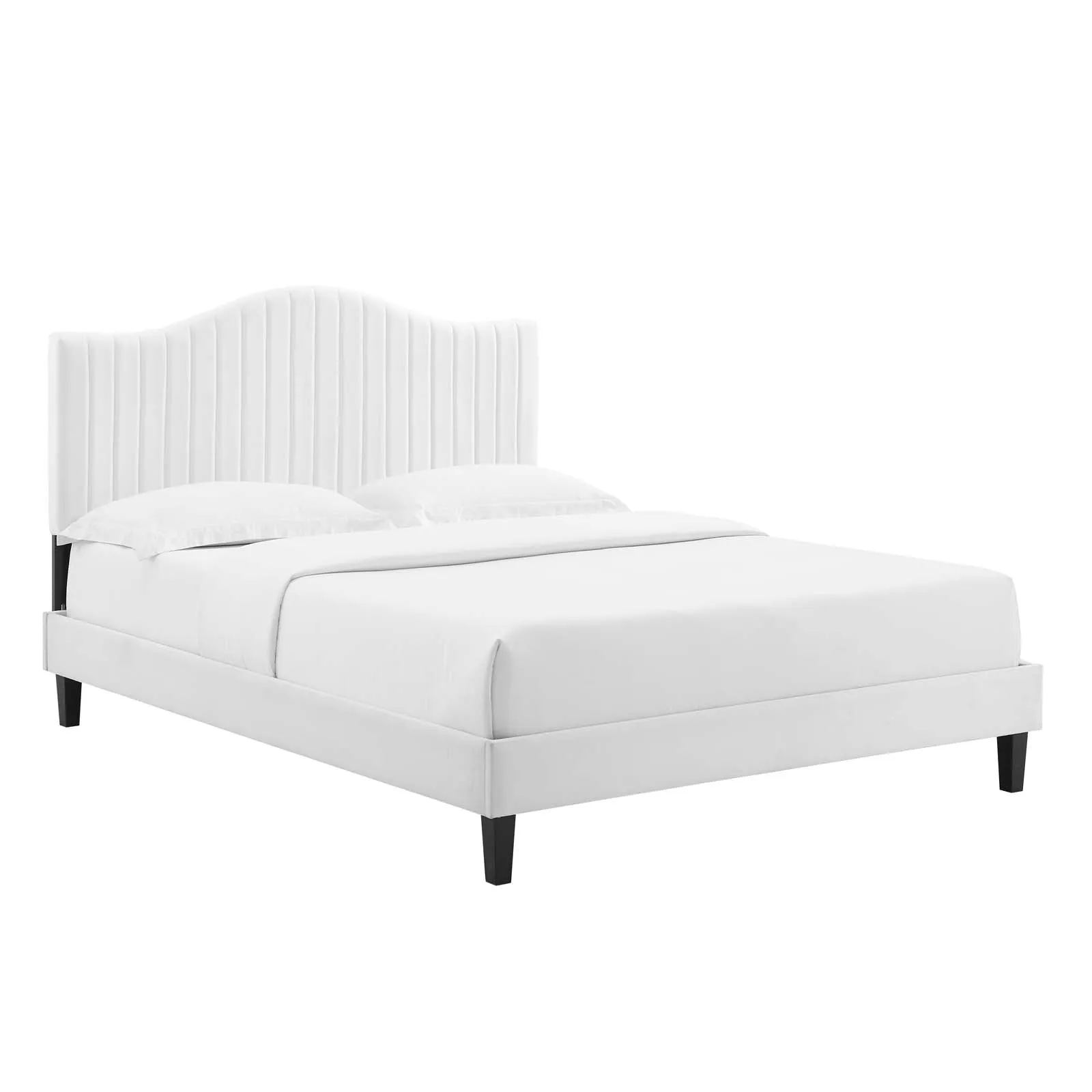 Juniper Channel Tufted Performance Velvet  Platform Bed