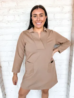 Just You Wait Mocha Dress