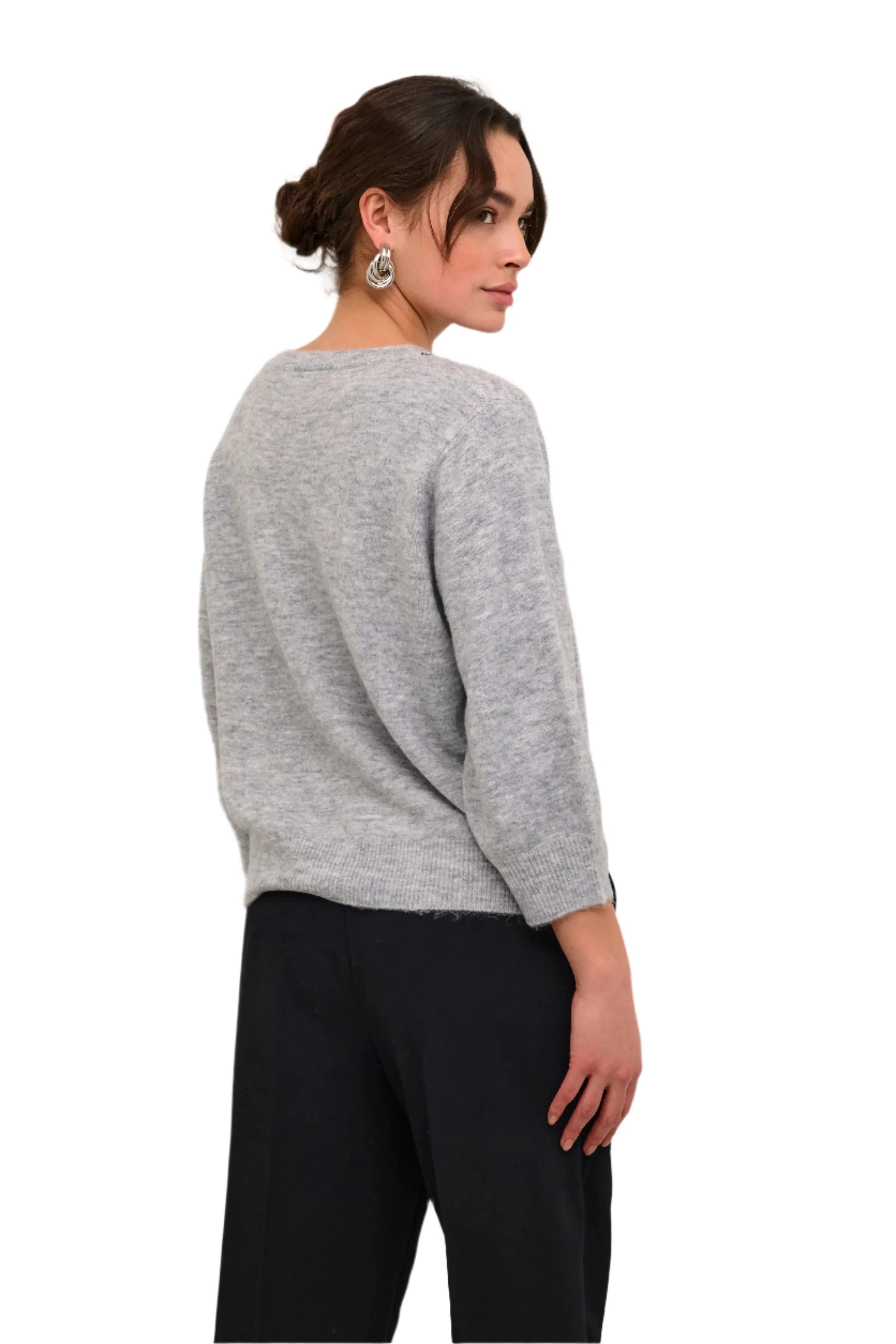 Kaffe Womens Pullover Meridith Grey Melange