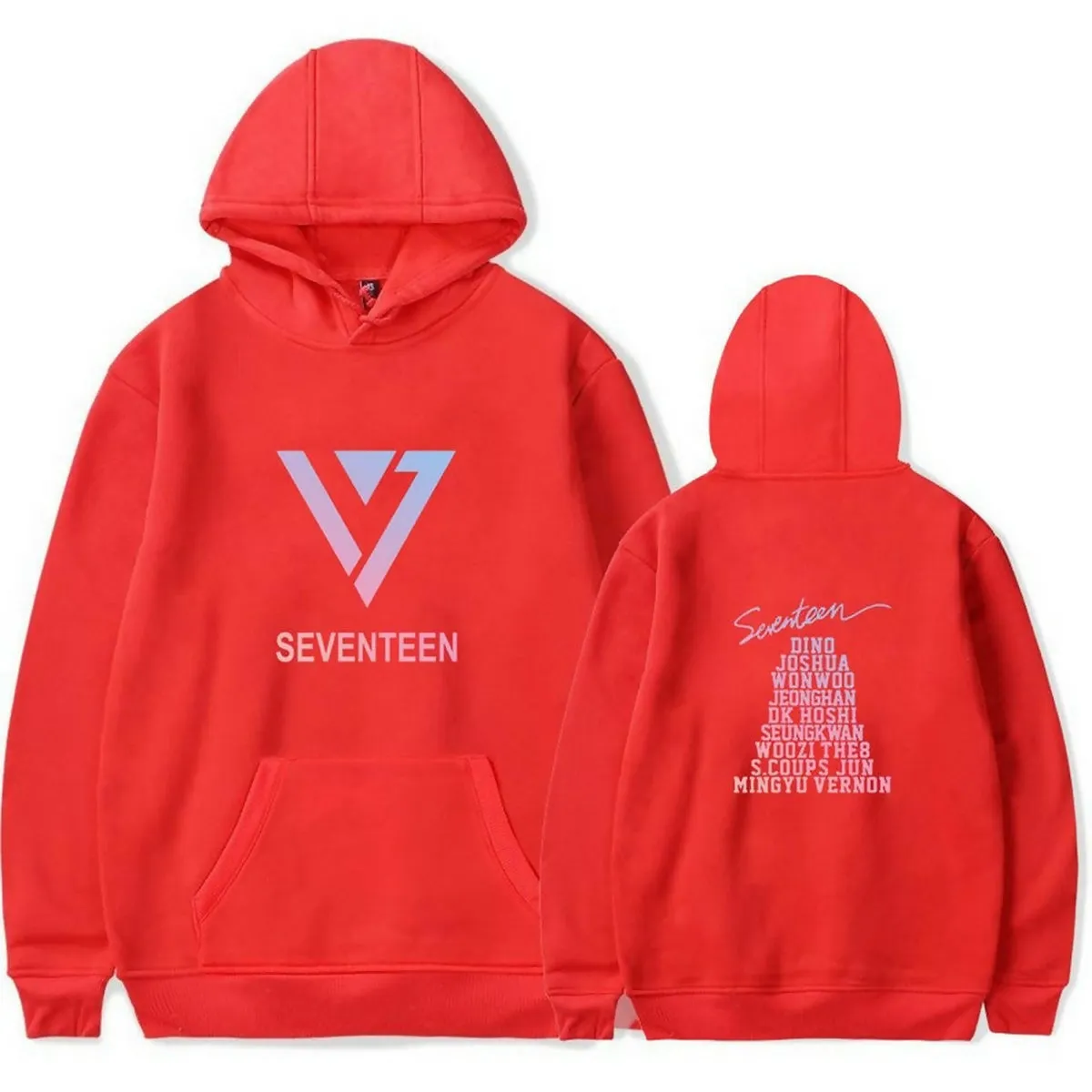 Khanani's Seventeen BTS kpop fans printed pullover hoodie for men and women