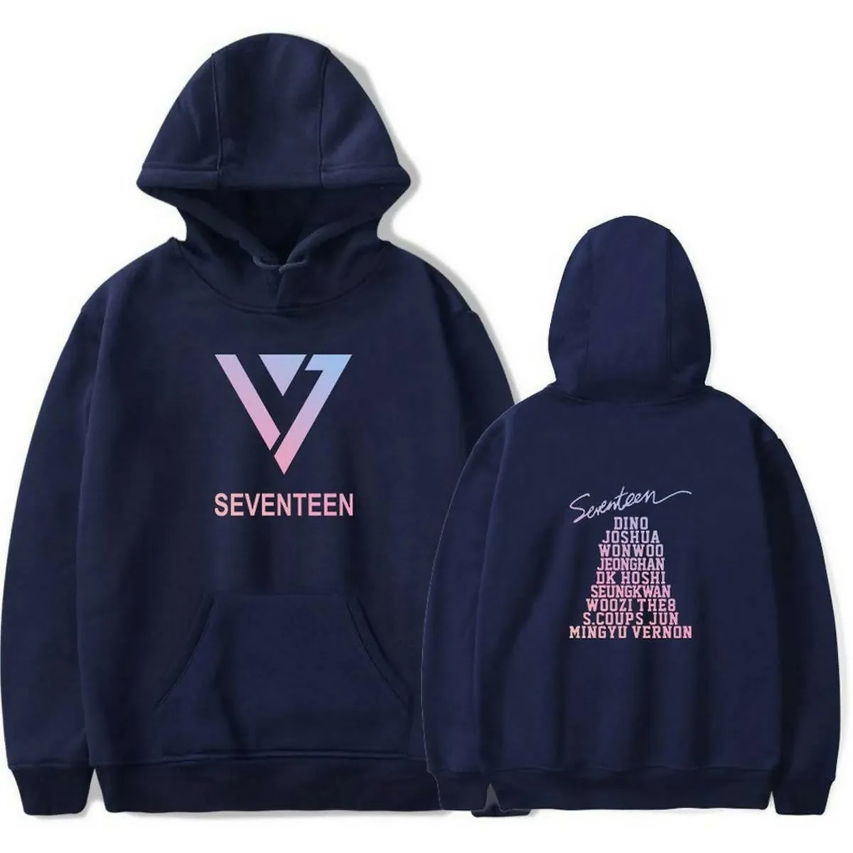 Khanani's Seventeen BTS kpop fans printed pullover hoodie for men and women