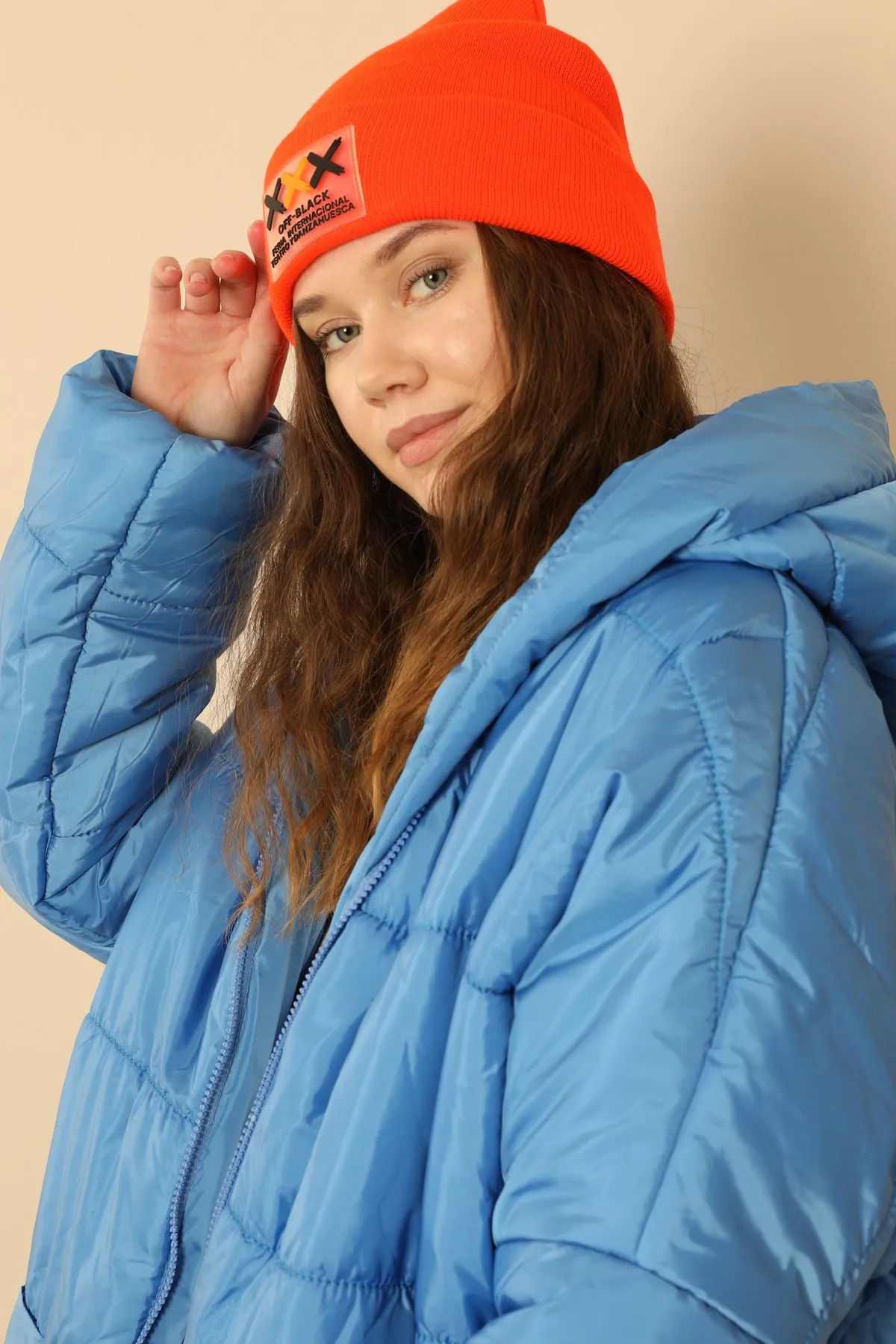 KKT  Long Sleeve Oversize Women Coat-Blue - Speyer