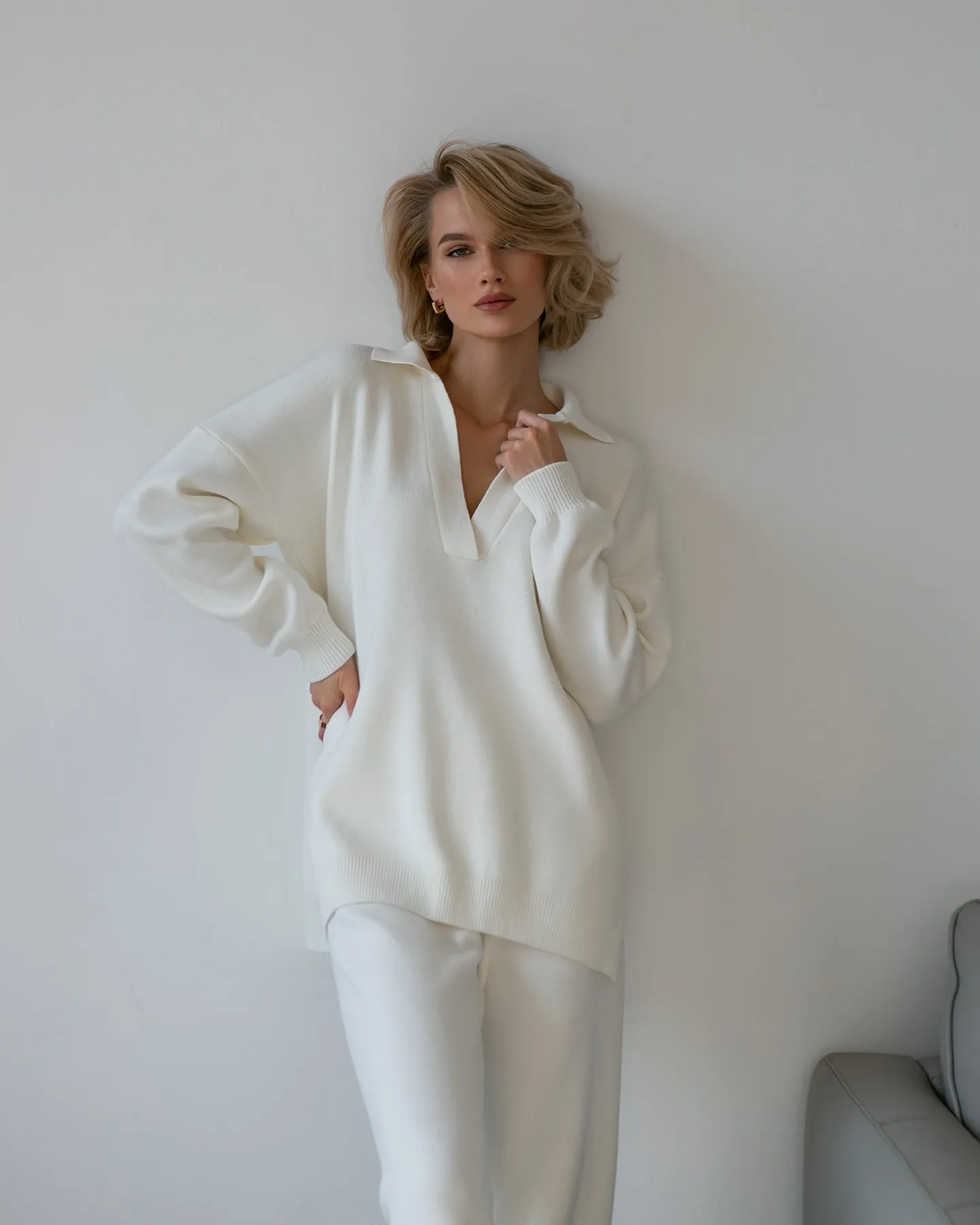 Knitted Polo Jumper