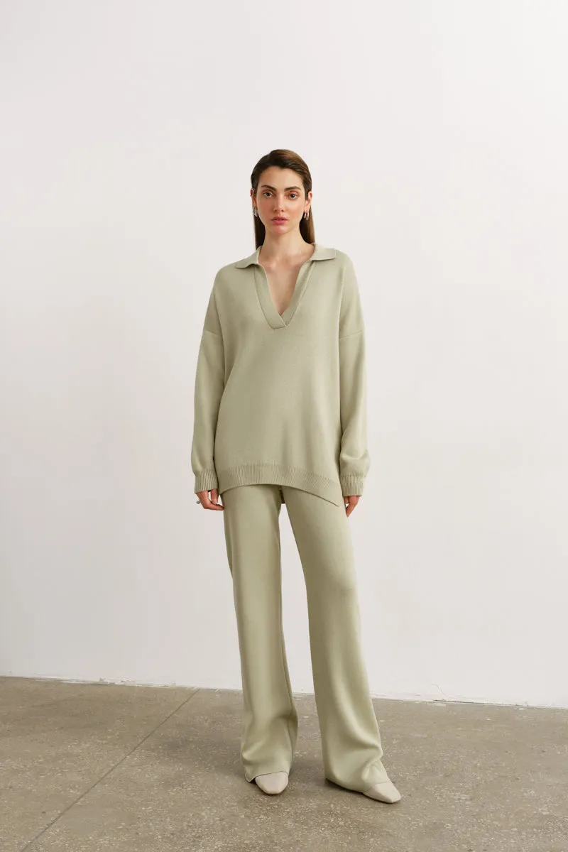 Knitted Polo Jumper