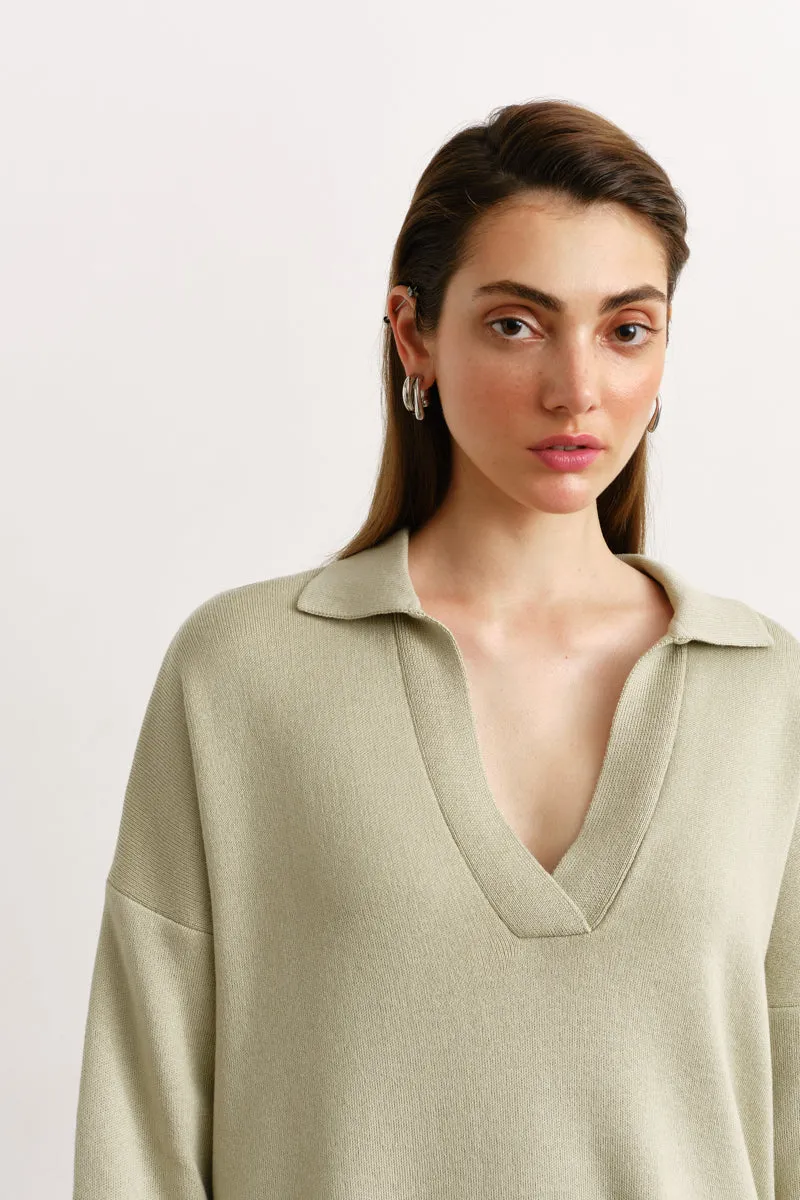Knitted Polo Jumper