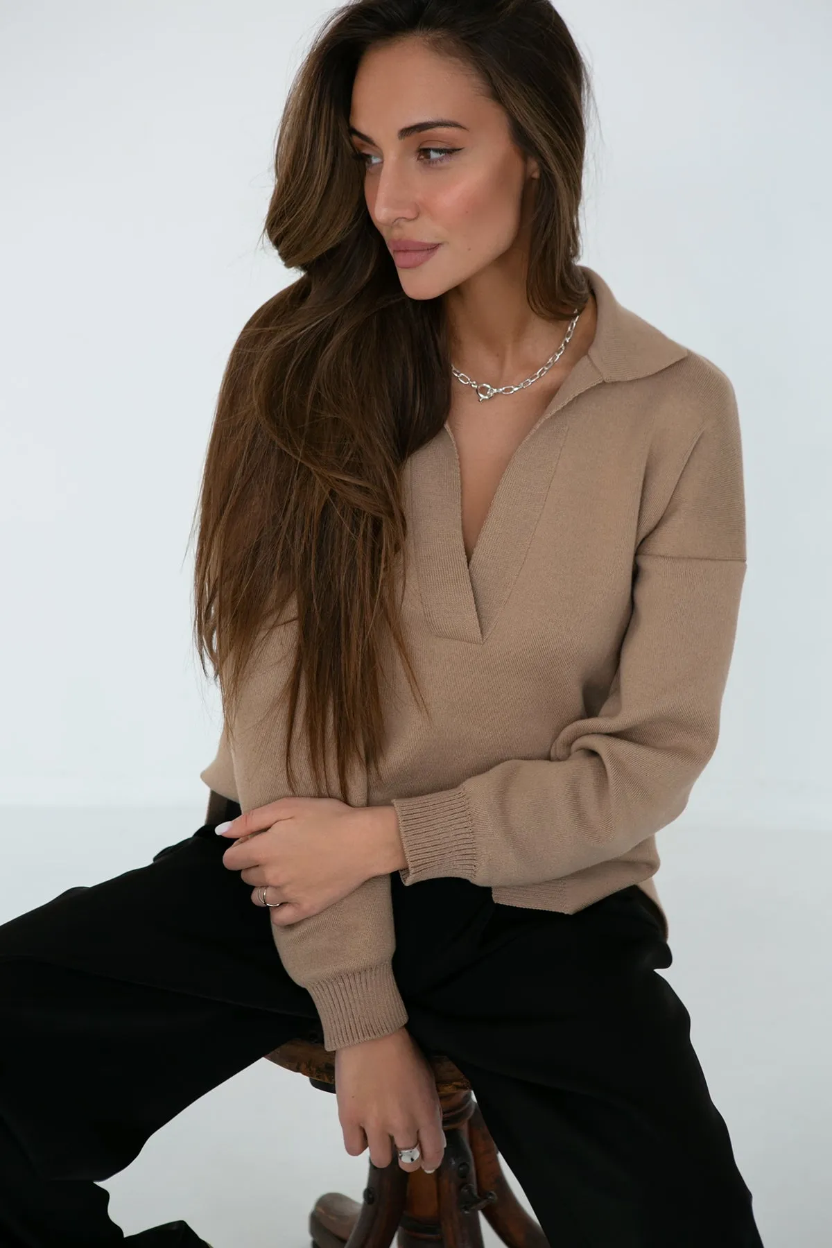 Knitted Polo Jumper
