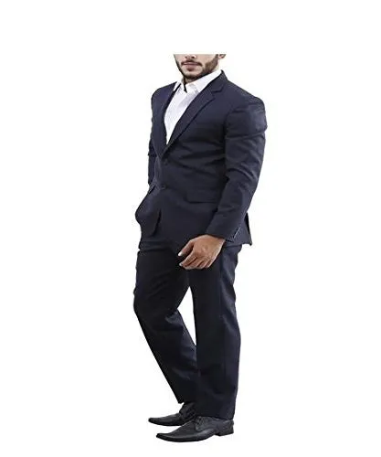 La MODE Men Black &amp; Blue Blazer (36, BLUE)