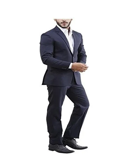 La MODE Men Black &amp; Blue Blazer (36, BLUE)