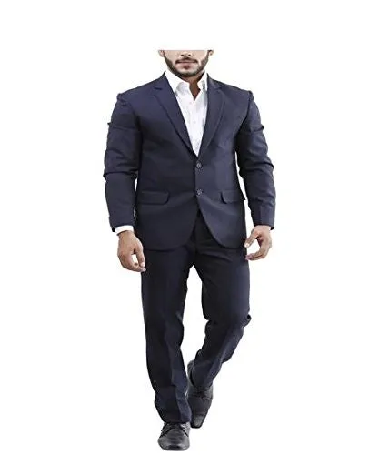 La MODE Men Black &amp; Blue Blazer (36, BLUE)