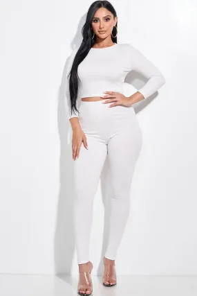 Ladies Fantasy Cropped Top And Leggings set