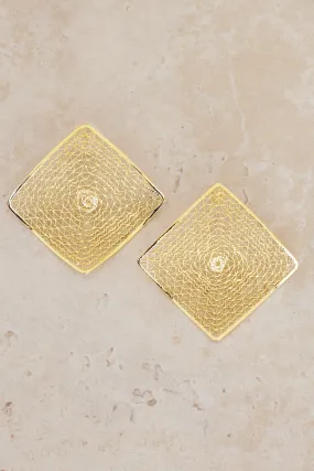 Liza Stud Earrings - Gold