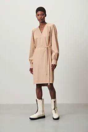 Lizette Dress Technical Jersey | Beige