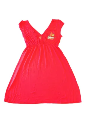 Louisville Cardinals Retro Brand WOMENS Red Capped Sleeve V-Neck Dress (S/M)