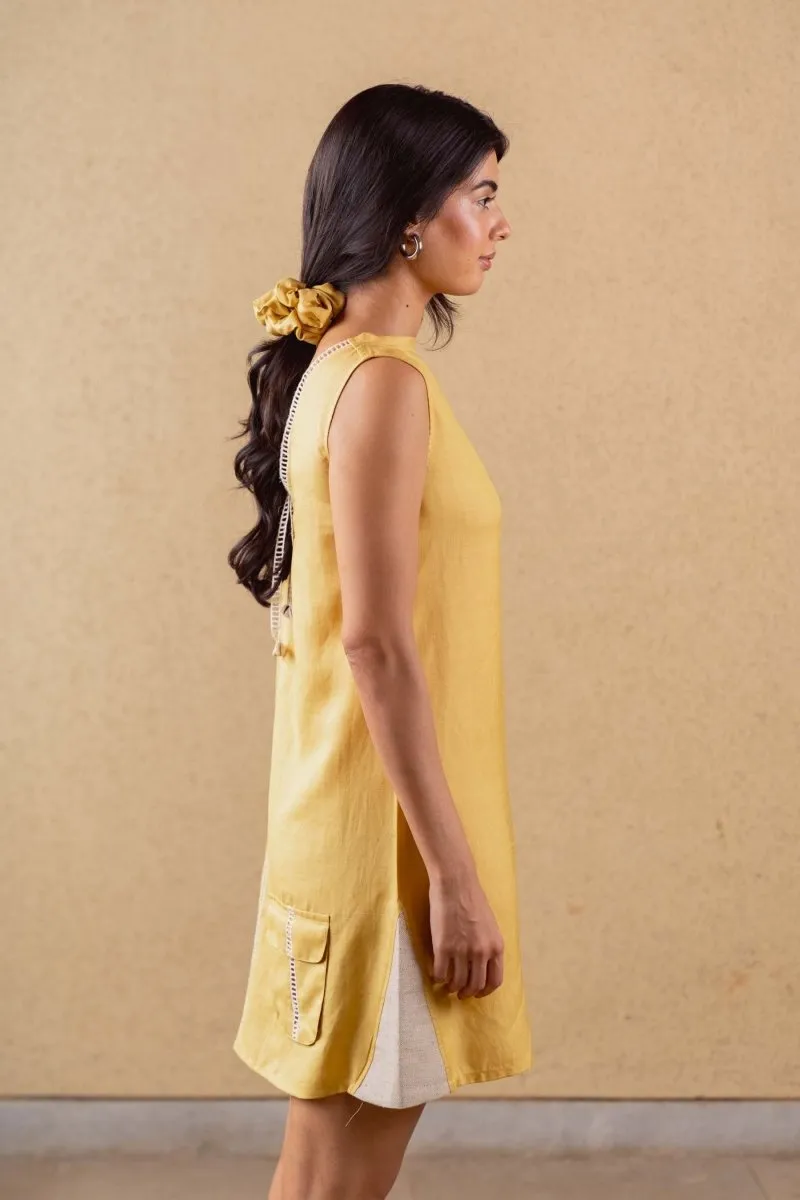 Lush Reversible Dress - Mustard - Hemp Tencel