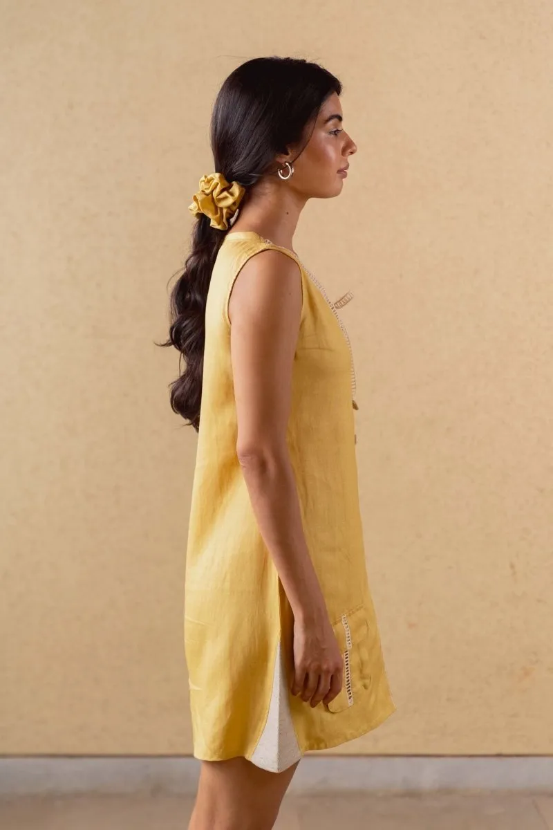 Lush Reversible Dress - Mustard - Hemp Tencel