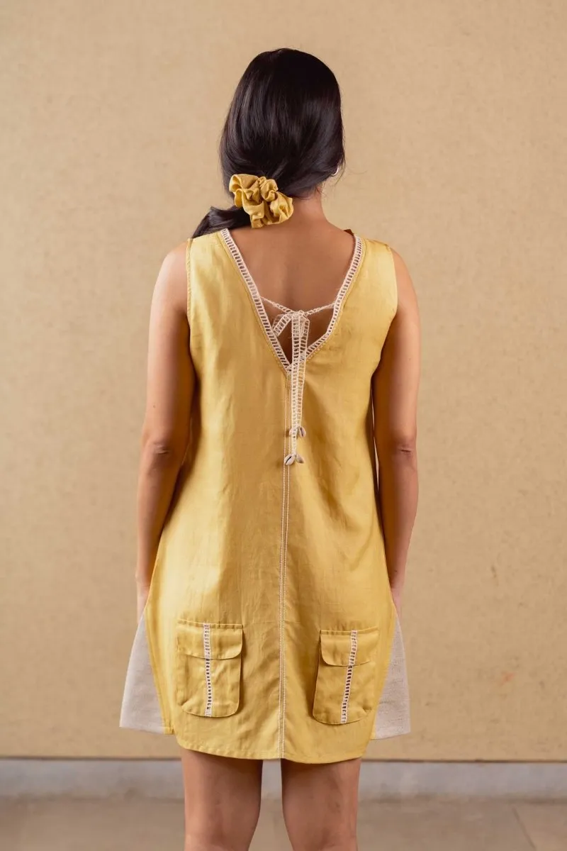 Lush Reversible Dress - Mustard - Hemp Tencel