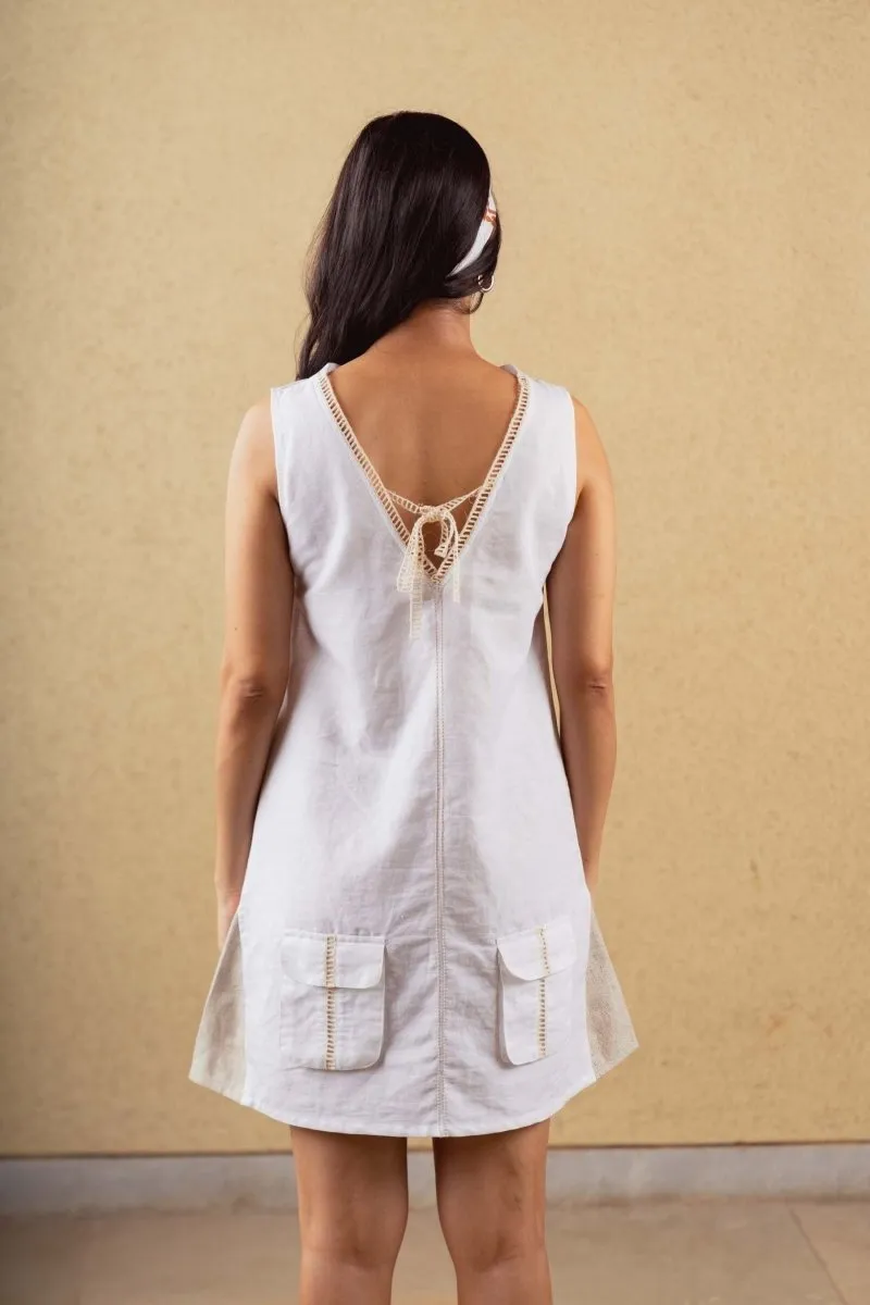 Lush Reversible Dress - White - Hemp Tencel