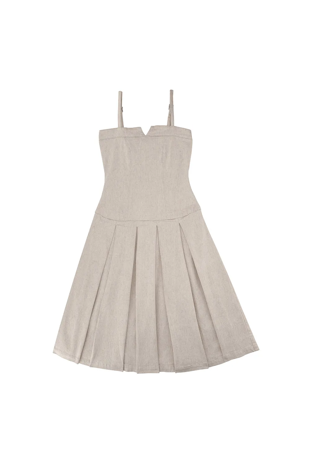 Maddie Dress in Ecru Denim