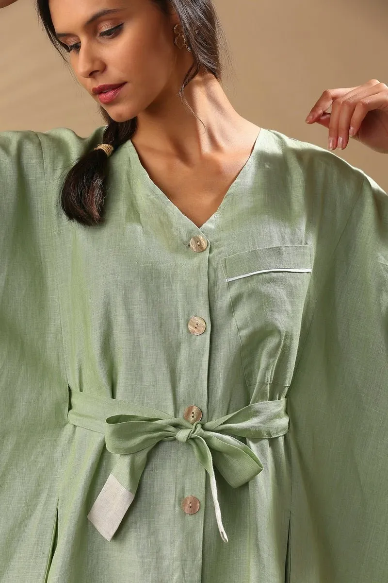 Mahogany Kimono Dress - Sage Green