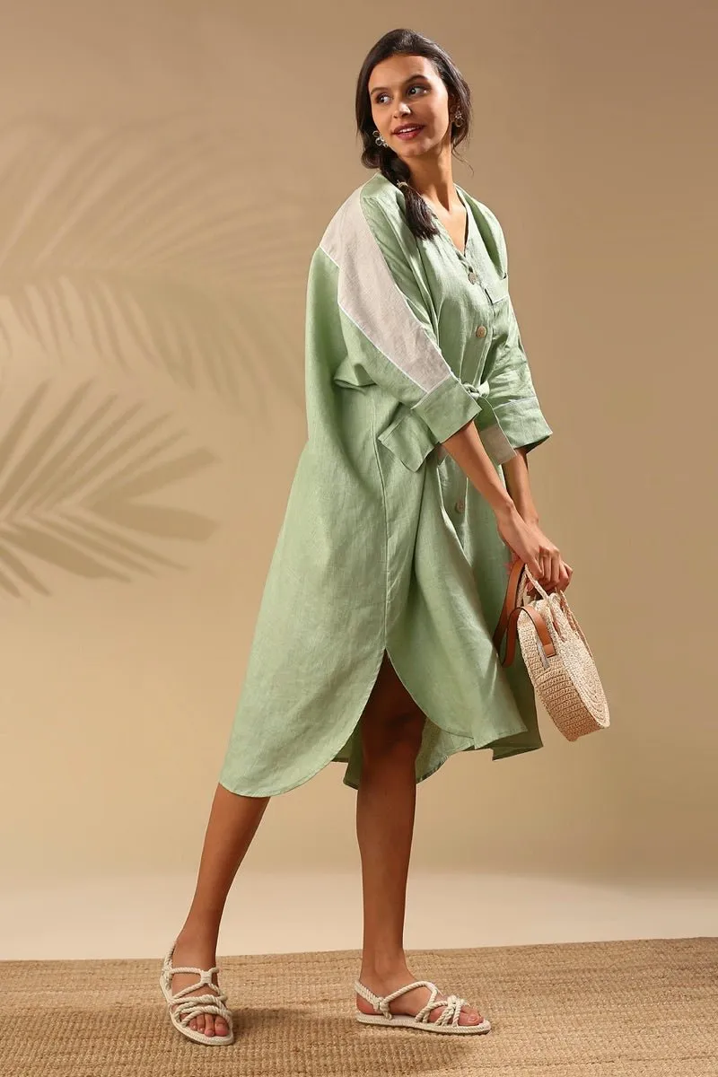 Mahogany Kimono Dress - Sage Green