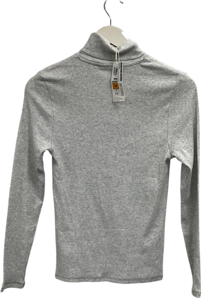 M&S Grey Roll Neck Jumper UK 10