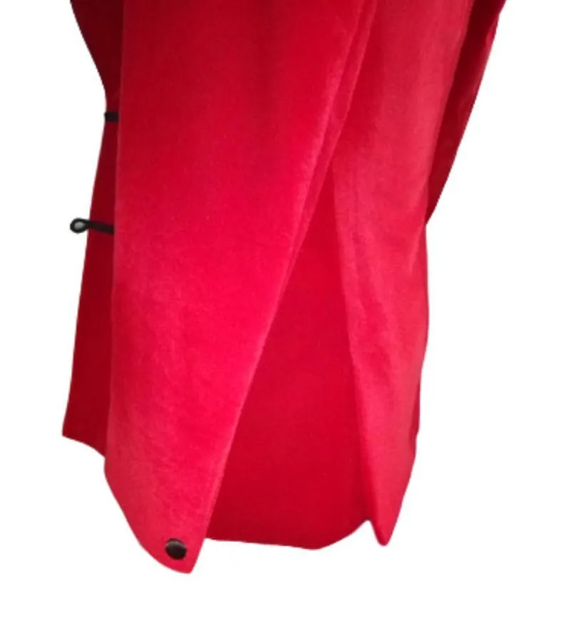 Men's Elegant Quilted Red Velvet Jacket Hosting Evening Party Wear Coat