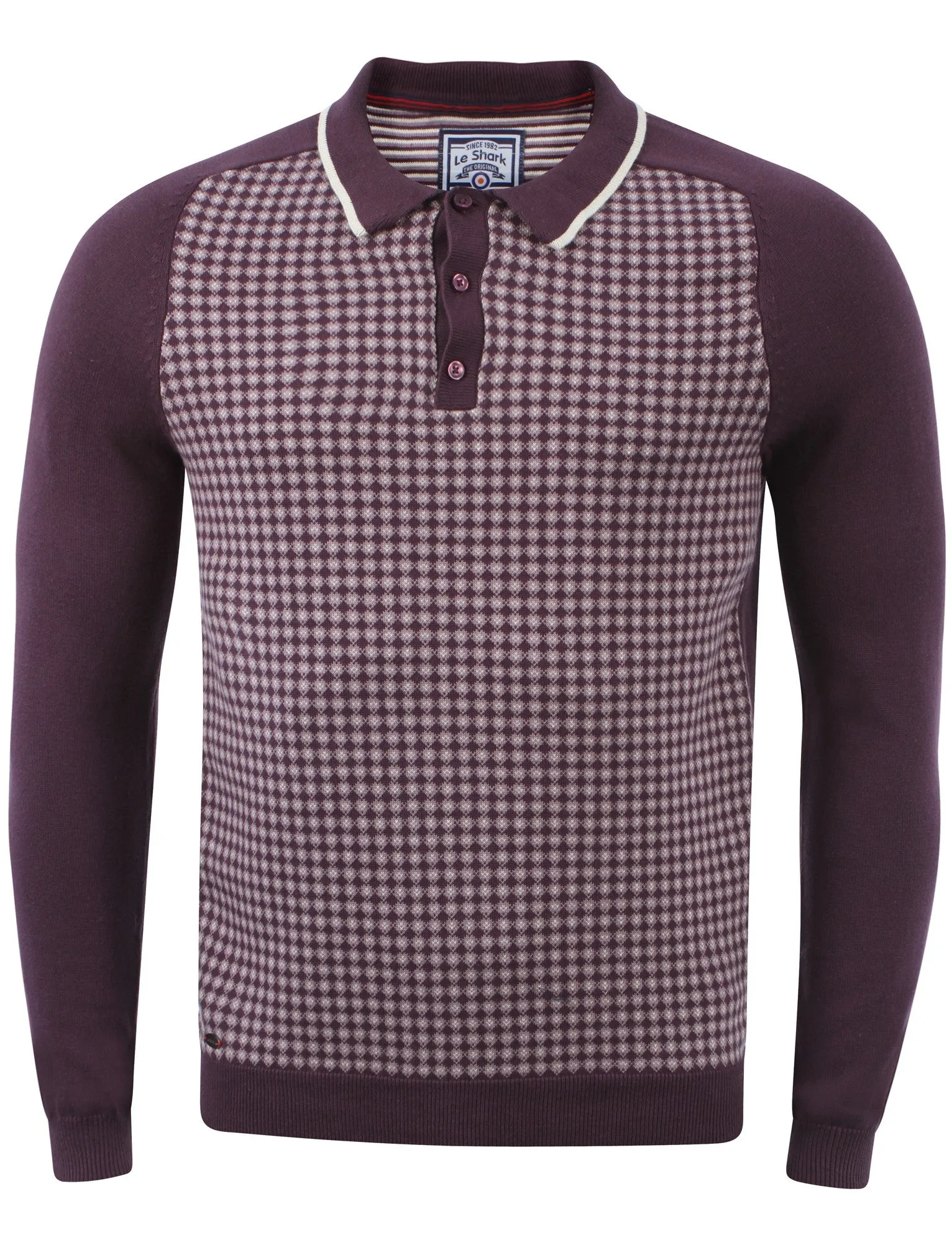 Men's Le Shark  Purple Long Sleeved Polo Shirt